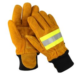 Firefighting gloves, firefighting and rescue flame-retardant and heat-insulating gloves, thick cowhide, warm, durable, scratch resistant, puncture resistant and waterproof gloves