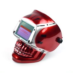 Solar-powered auto-light-changing welding helmet