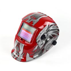 Solar-powered auto-light-changing welding helmet