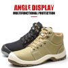 Safety shoes Thickened labor insurance shoes anti-smash anti-puncture safety protection Oxford cloth lightweight comfortable safety shoes wear-resistant non-slip male models