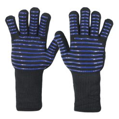 Aramid fireproof flame retardant 800 ° high temperature outdoor camping barbecue anti-scald baking protective heat insulation gloves industrial