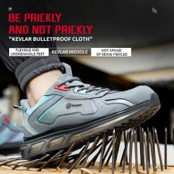 Safety Shoes Steel Toe Shoes Labor Insurance Shoes Men Anti-smash Anti-puncture Anti-slip Anti-odor Site Safety Work Safety Shoes Factory Female