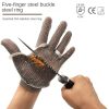 Stainless steel ring cut-resistant gloves level 5 anti-knife cut slaughtering gardening high-risk work anti-cutting labour protection gloves