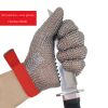 304 stainless steel steel ring gloves anti chainsaw slaughter machinery anti-cutting level 5 anti-cutting steel wire labour protection gloves