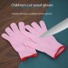 Anti-bite children's cut-resistant grade 5 HPPE gardening students paper-cutting climbing anti-scratch anti-cut wear-resistant protective gloves