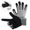 Cut-resistant level 5 abrasion-resistant nitrile frosted non-slip to catch the sea anti-stabbing durian peeling slaughtering industrial cutting protective gloves