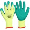 Green wrinkled leather wrinkled yellow yarn gloves dipping rubber hanging rubber cotton yarn labour gloves breathable non-slip wear-resistant latex site handling universal