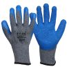 Ten needle grey saran wrinkled gloves labour insurance cotton thread dipped rubber wrinkled gloves