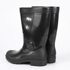 Lightweight Men's Black Labor Insurance Rain Shoes Thickened Seamless Comfortable Mining Work Shoes Outdoor Work Foreign Trade Construction Shoes