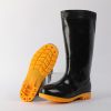 Factory Wholesale Yellow Bottom Rubber Shoes PVC Labour Insurance Rain Boots Rain Shoes Men's Water Shoes Tall Three-proof Rubber Shoes