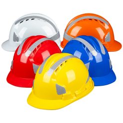 OEM Night high-speed work 3M reflective stickers three ribbed construction site helmet