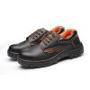 Wear-resistant steel clad labour insurance shoes microfibre leather anti-smash anti-puncture work shoes non-slip water-repellent work protective shoes