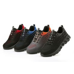 Flying Weave Breathable Labour Insurance Shoes Men's Anti-smash Anti-puncture Safety Protective Shoes Factory Wholesale Site Outdoor