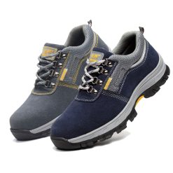 Safety Shoes Fur Leather Labor Insurance Shoes Anti-smash Anti-puncture Safety Protective Work Shoes Wearable
