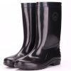 Pipe Rain Shoes Smokers Rain Boots Zhongbang Mid Calf Water Shoes Rubber Shoes Labour Black Export Foreign Trade