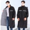Factory wholesale oxford cloth pvc outdoor labor protection double layer thickened adult men and women one-piece new reflective long wind and rain coat