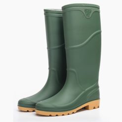 Green rain shoes French style high tube wholesale
